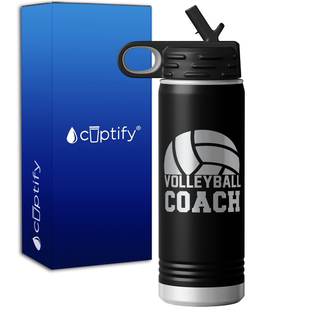 Volleyball Coach 20oz Sport Water Bottle