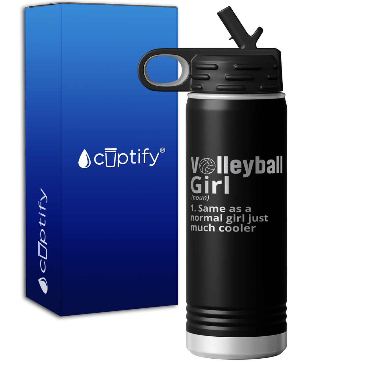 Volleyball Girl Definition 20oz Sport Water Bottle