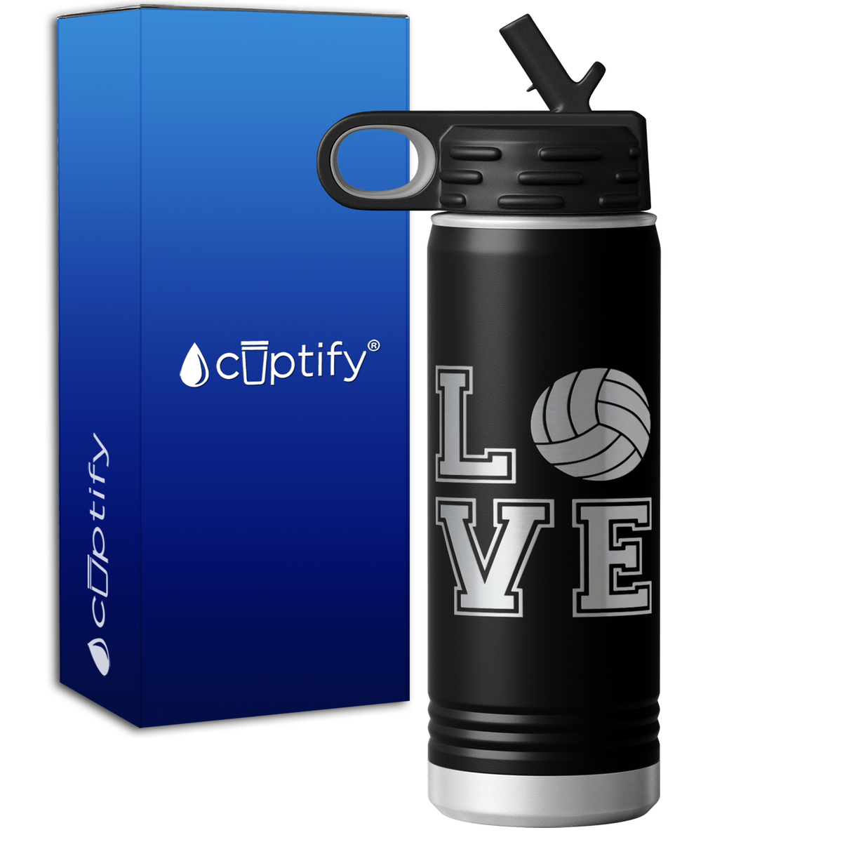 Volleyball Love 20oz Sport Water Bottle