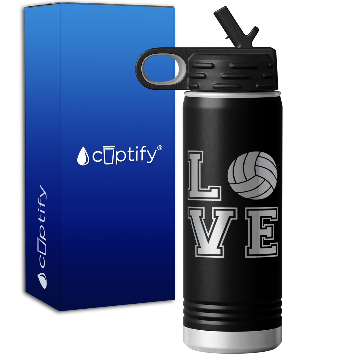 Volleyball Love 20oz Sport Water Bottle