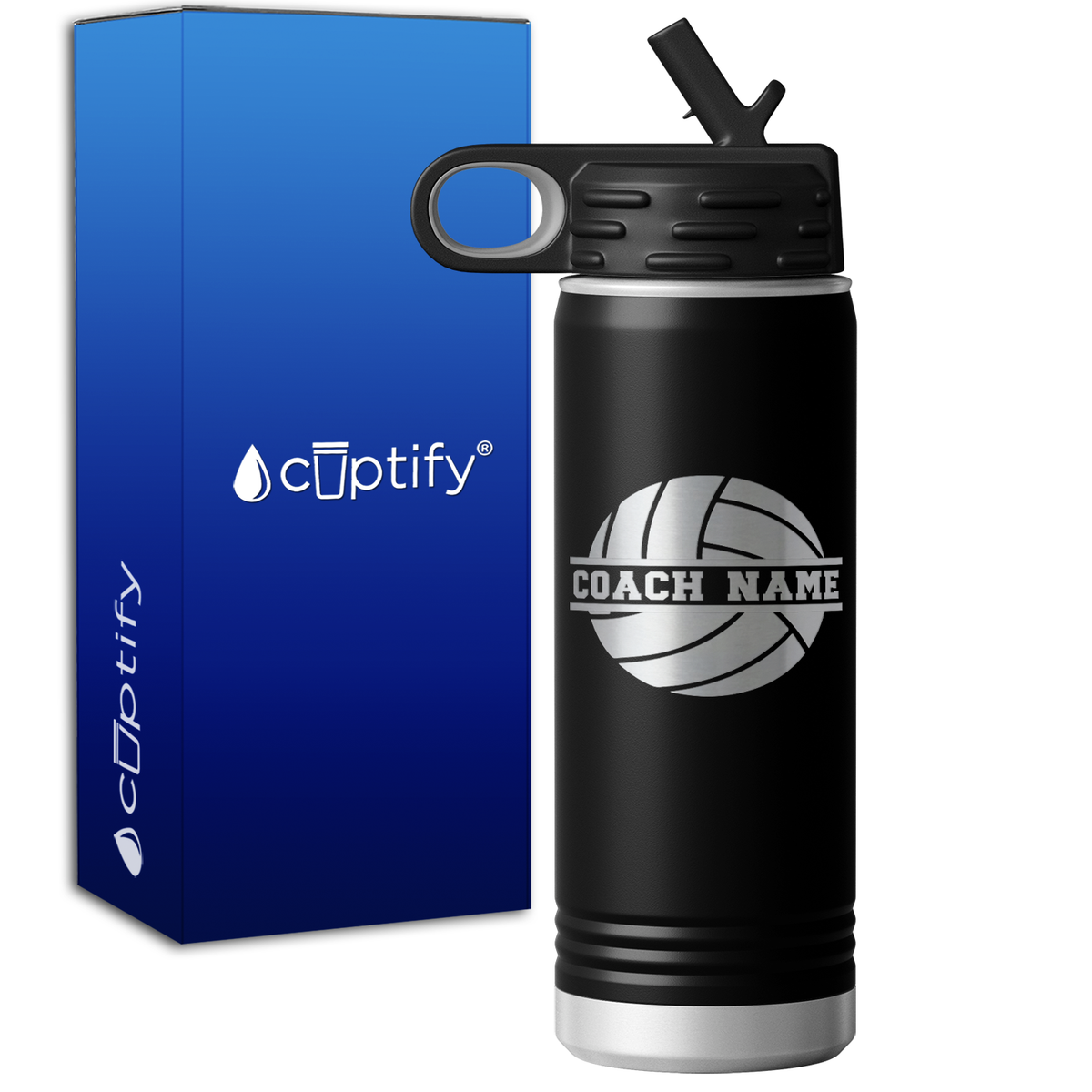 Personalized Volleyball Coach 20oz Sport Water Bottle