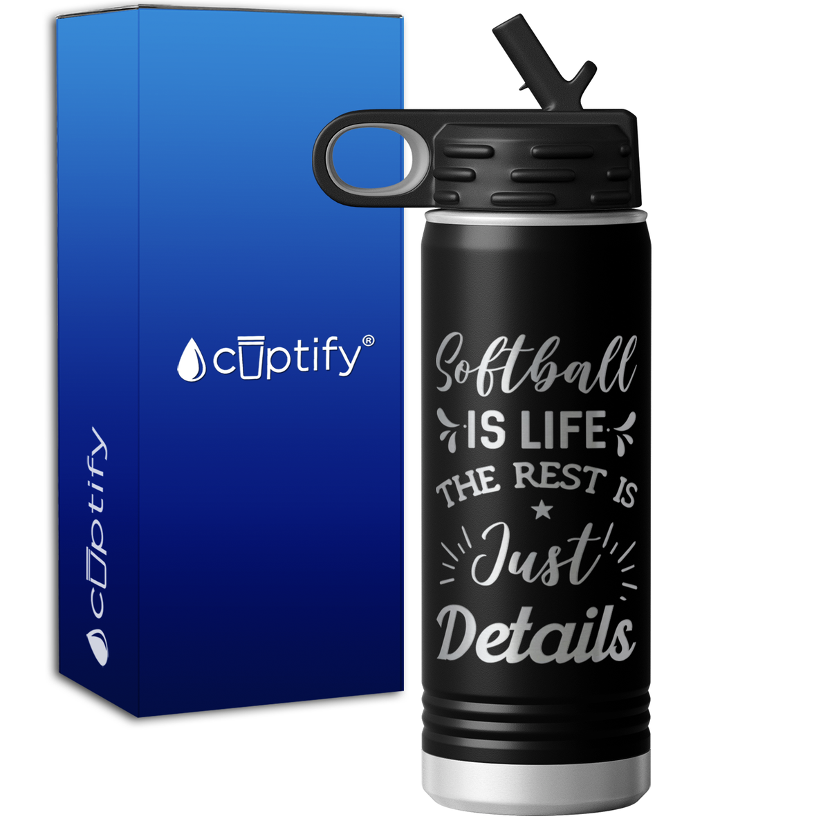 Softball is Life 20oz Sport Water Bottle