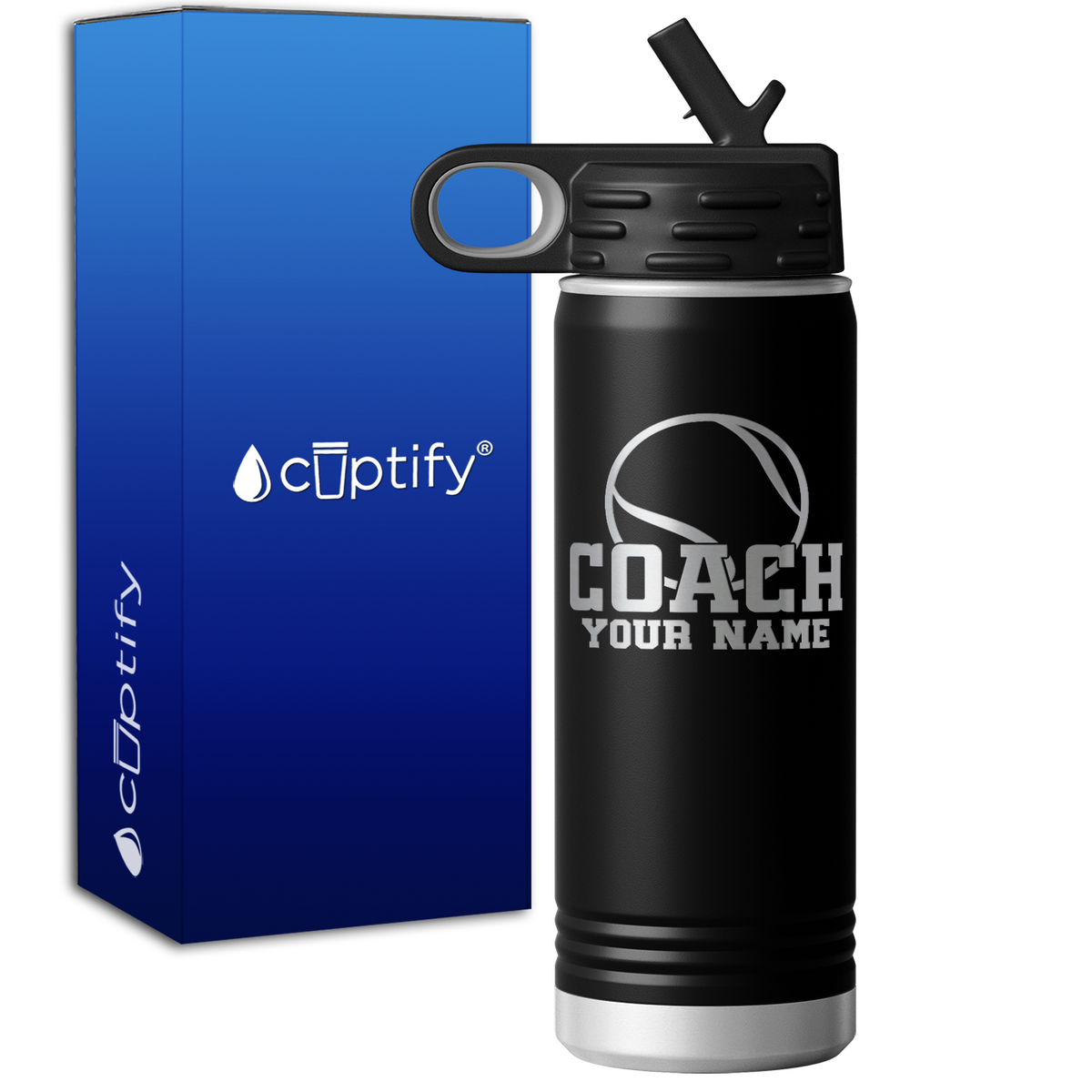 Personalized Tennis Coach 20oz Sport Water Bottle