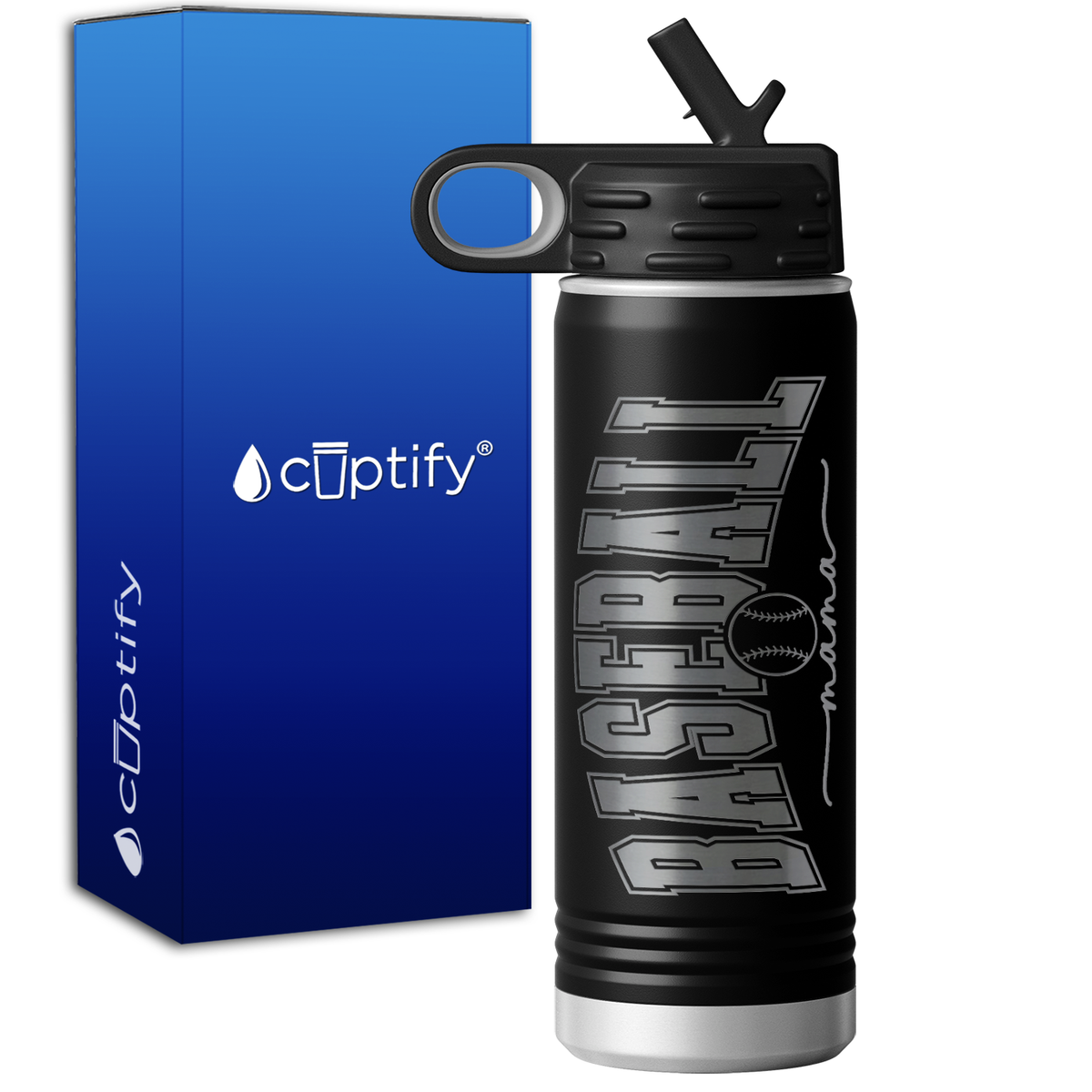 Baseball Mama 20oz Sport Water Bottle