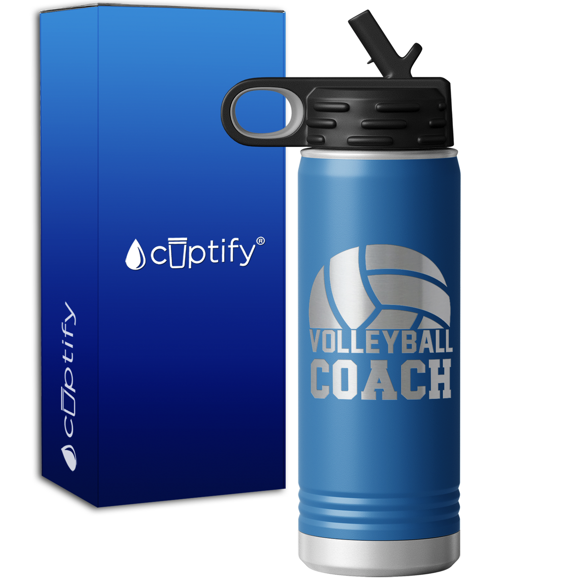 Volleyball Coach 20oz Sport Water Bottle