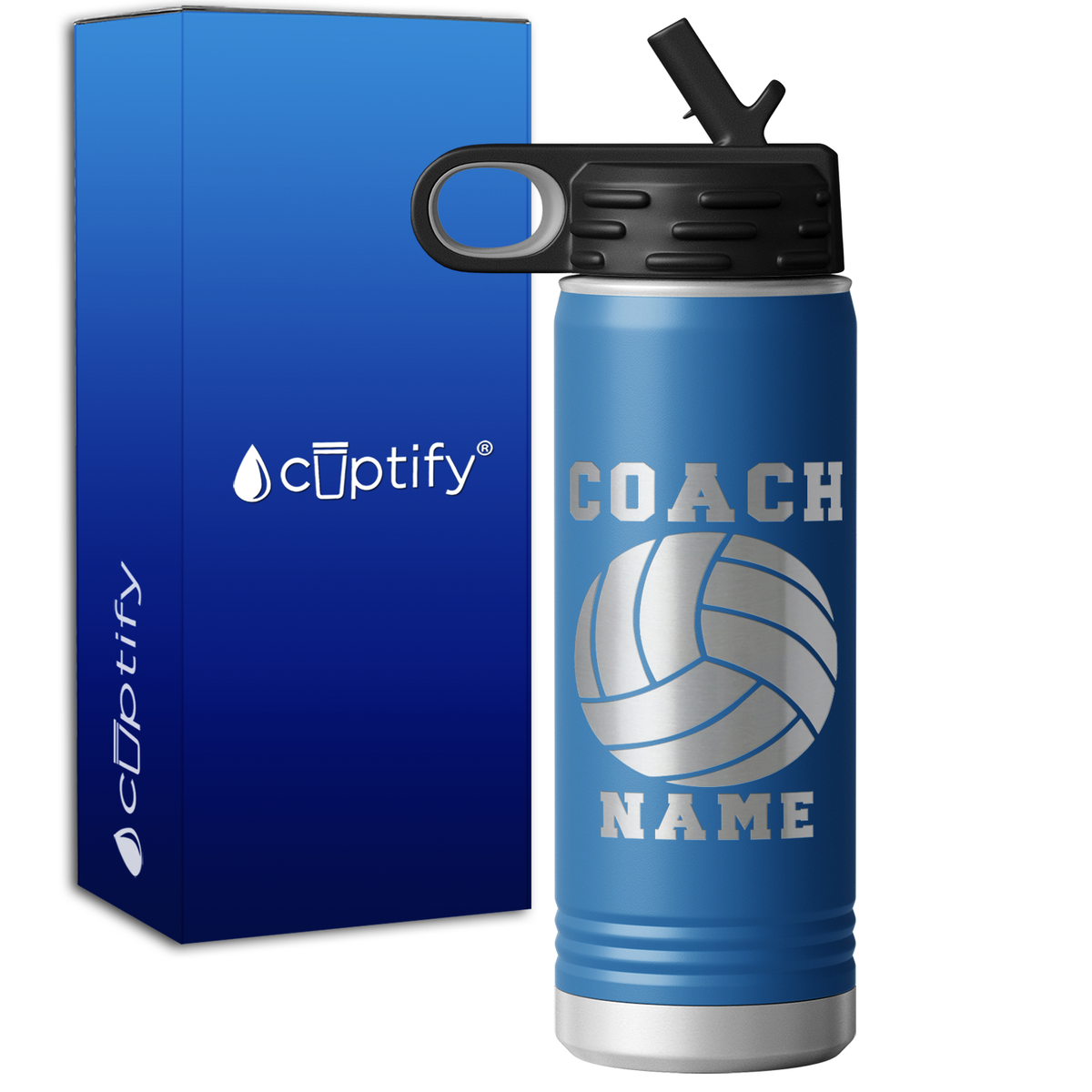 Personalized Coach Volleyball 20oz Sport Water Bottle