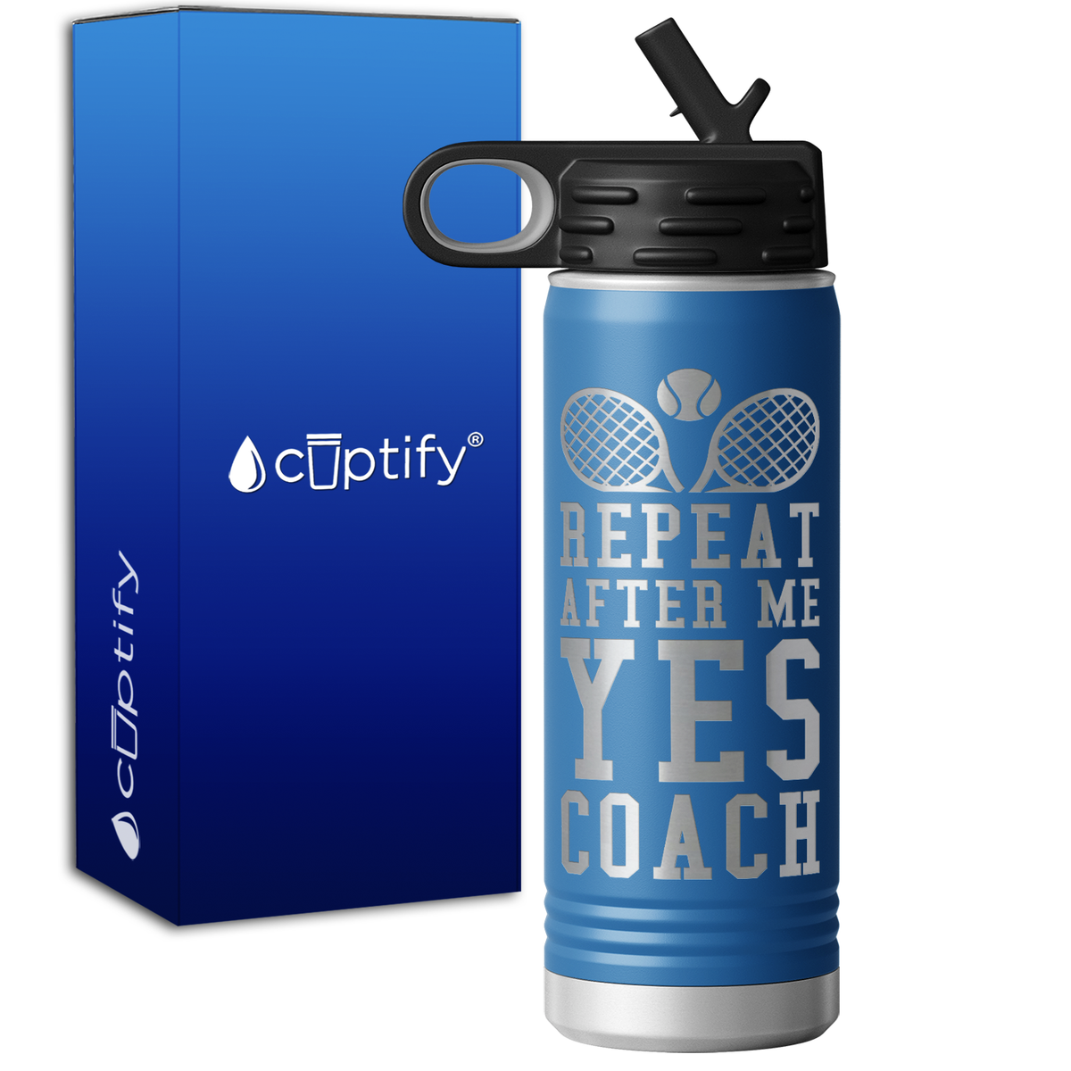 Repeat After Me Yes Coach 20oz Sport Water Bottle