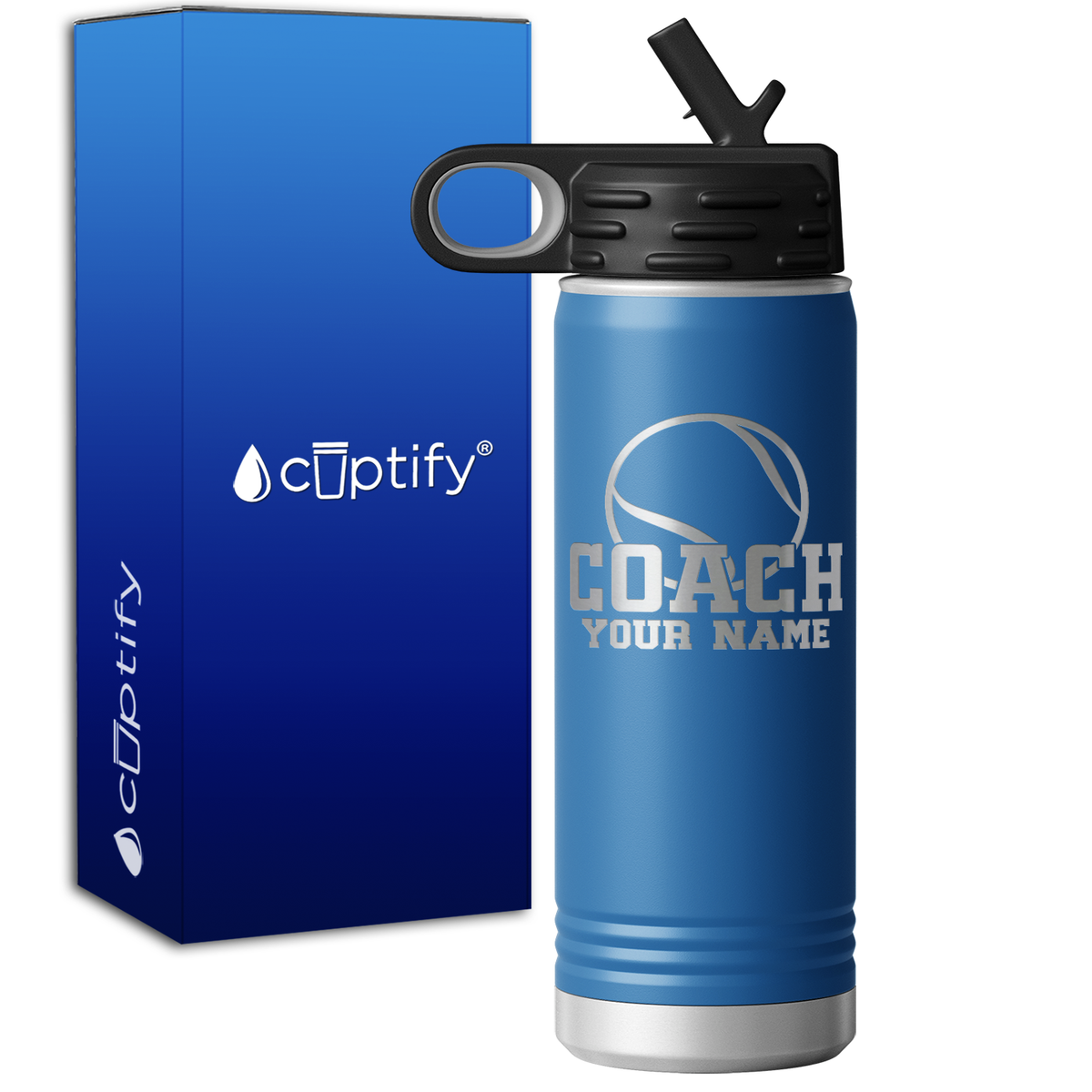 Personalized Tennis Coach 20oz Sport Water Bottle
