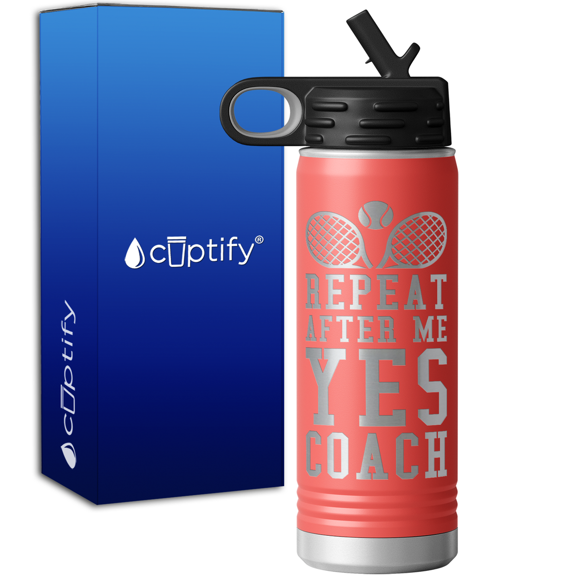 Repeat After Me Yes Coach 20oz Sport Water Bottle