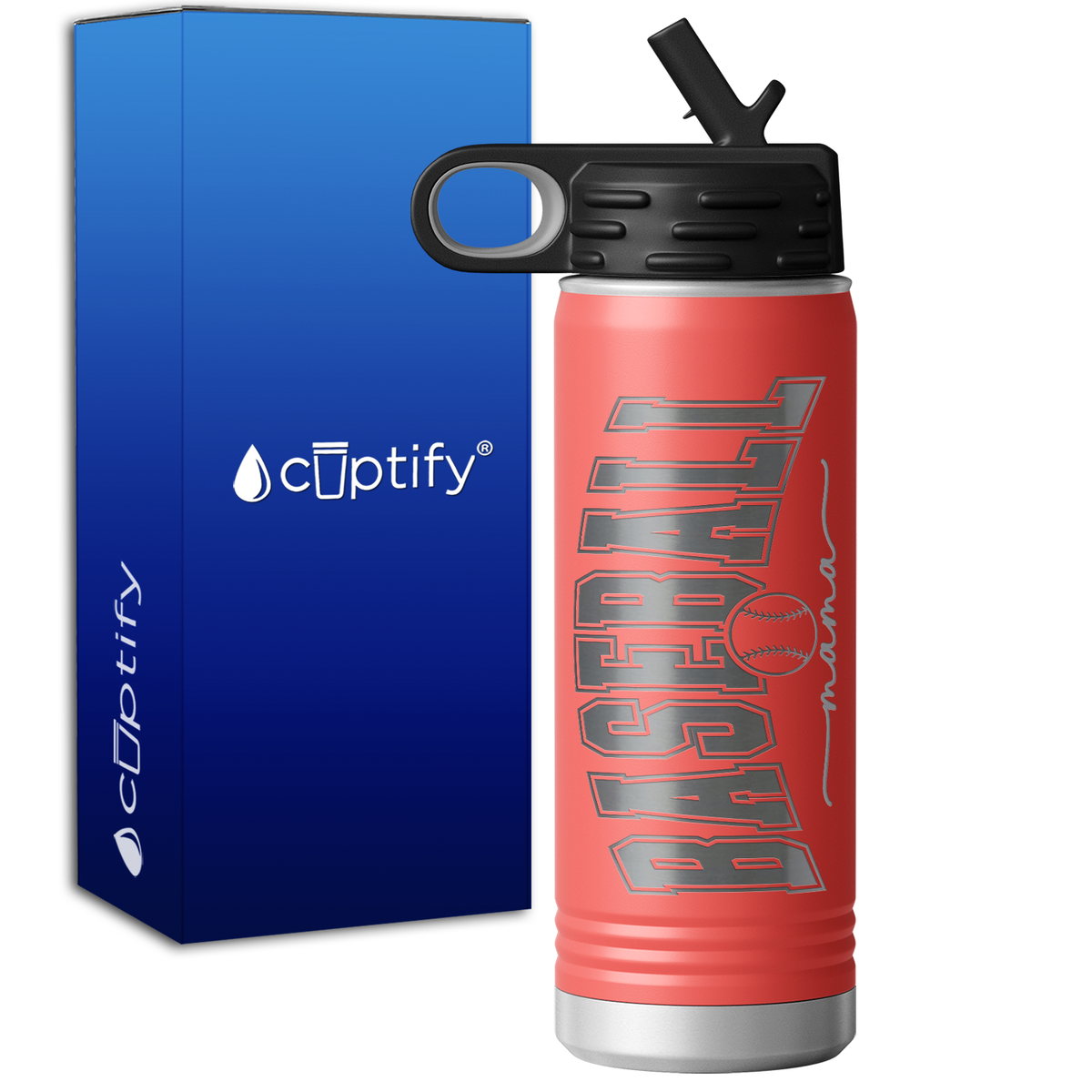 Baseball Mama 20oz Sport Water Bottle