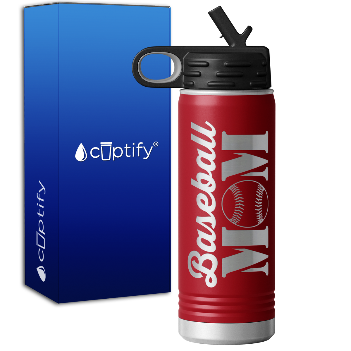 Baseball Mom 20oz Sport Water Bottle