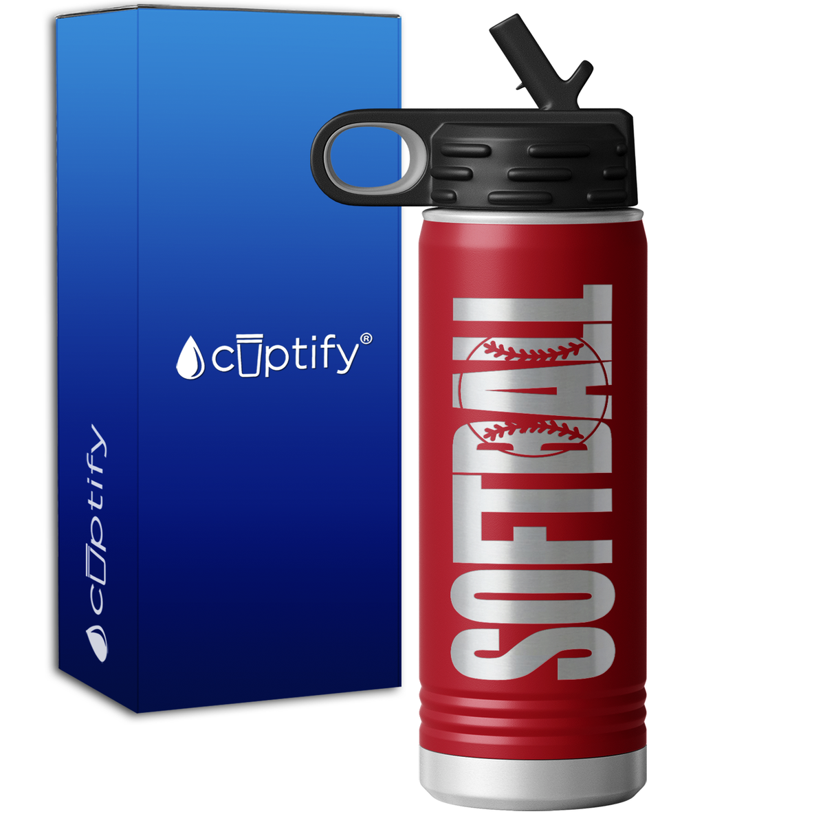 Softball 20oz Sport Water Bottle