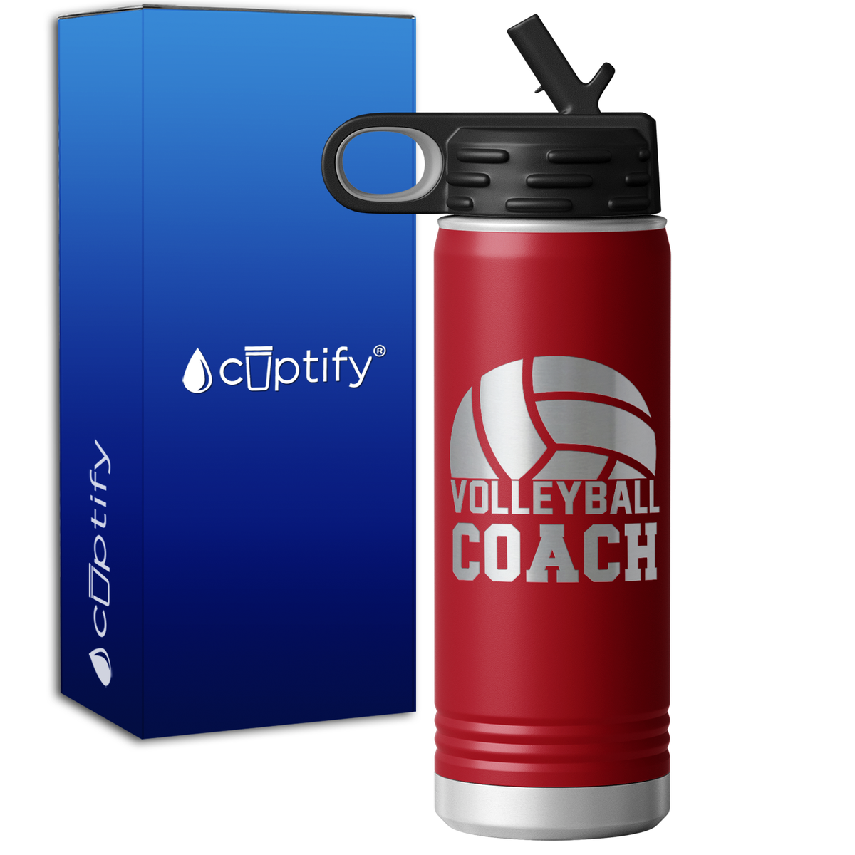 Volleyball Coach 20oz Sport Water Bottle