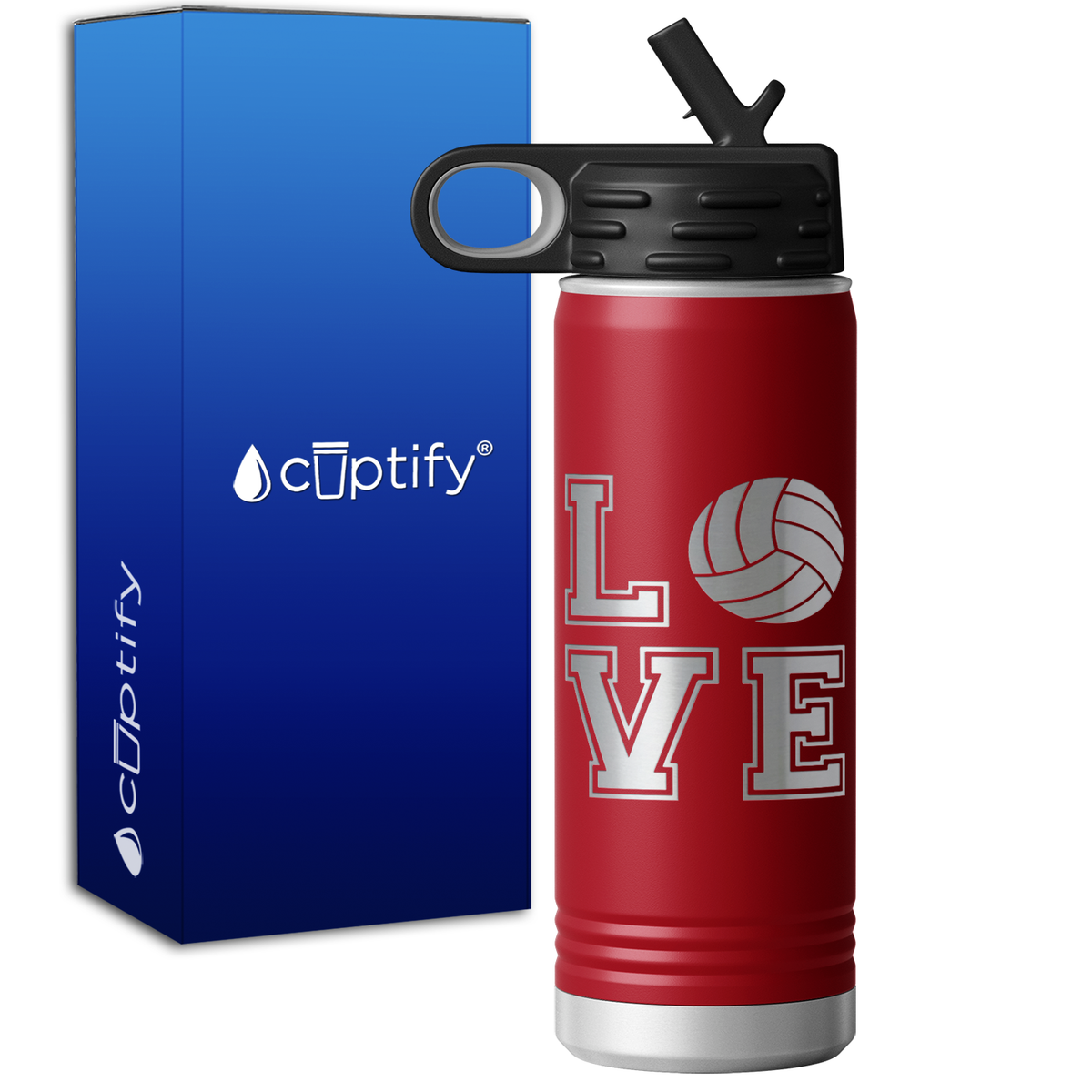 Volleyball Love 20oz Sport Water Bottle