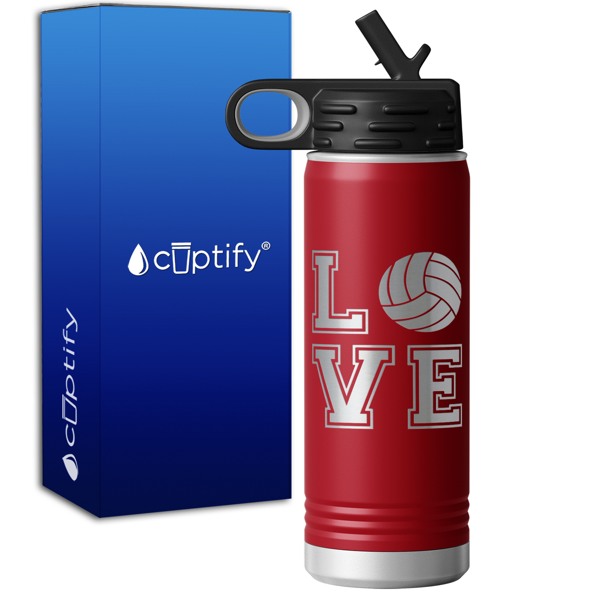 Volleyball Love 20oz Sport Water Bottle