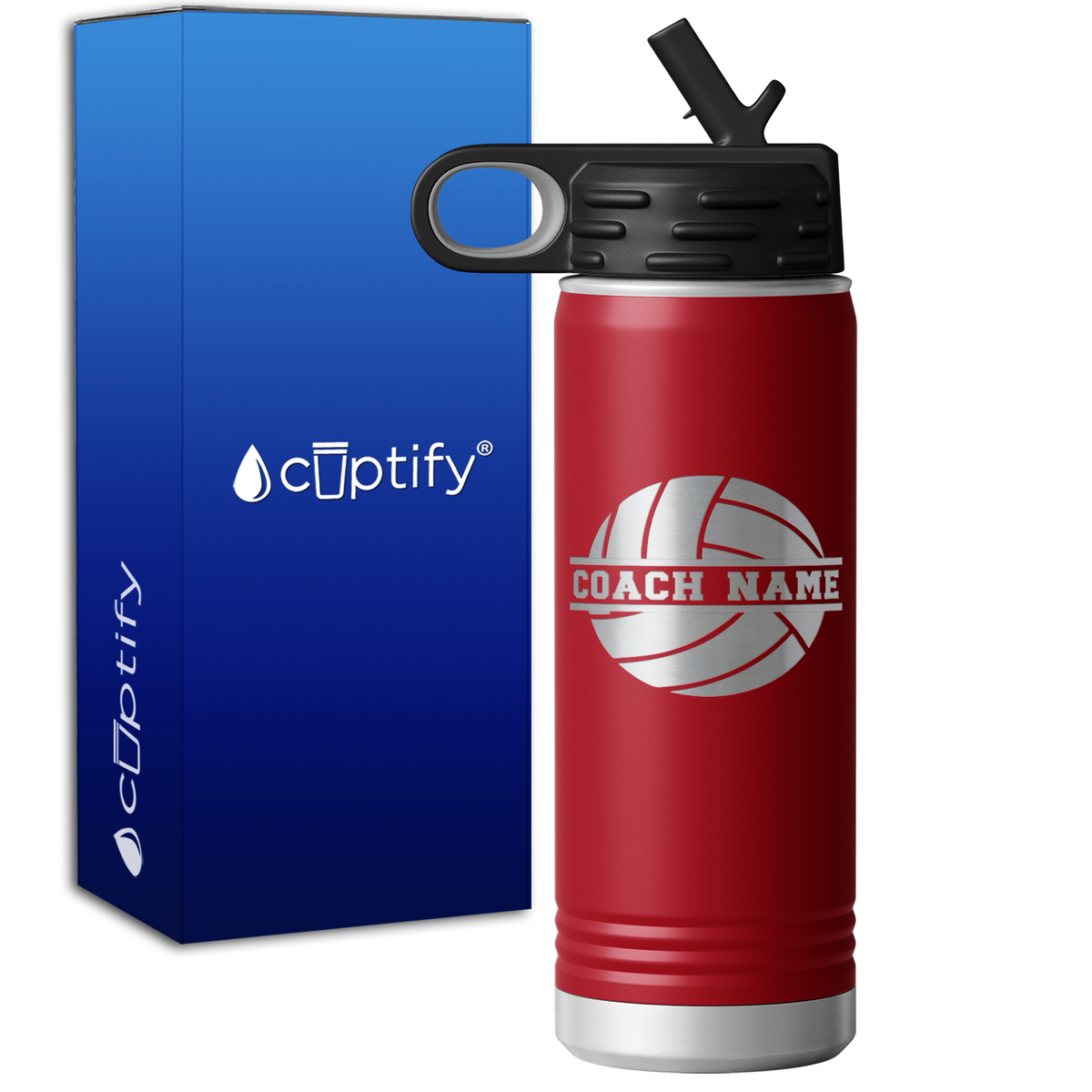 Personalized Volleyball Coach 20oz Sport Water Bottle