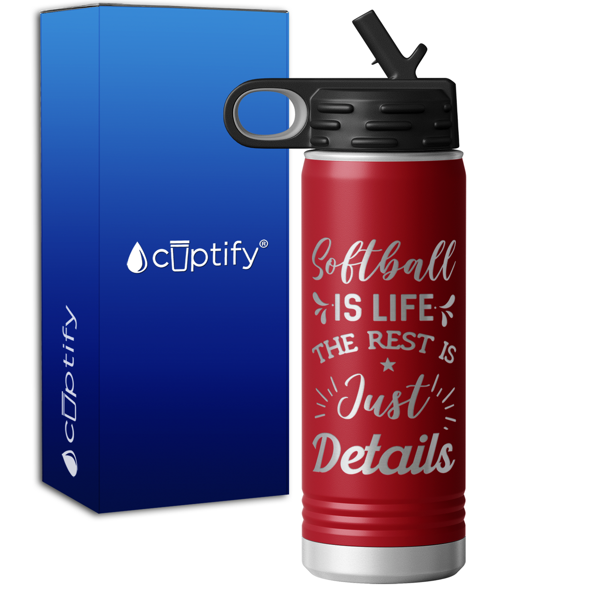 Softball is Life 20oz Sport Water Bottle