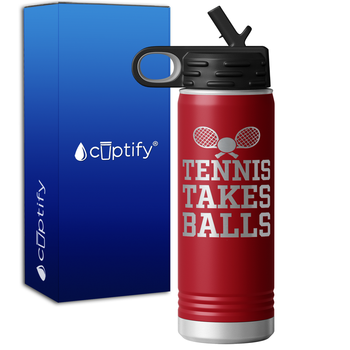 Tennis Takes Balls 20oz Sport Water Bottle