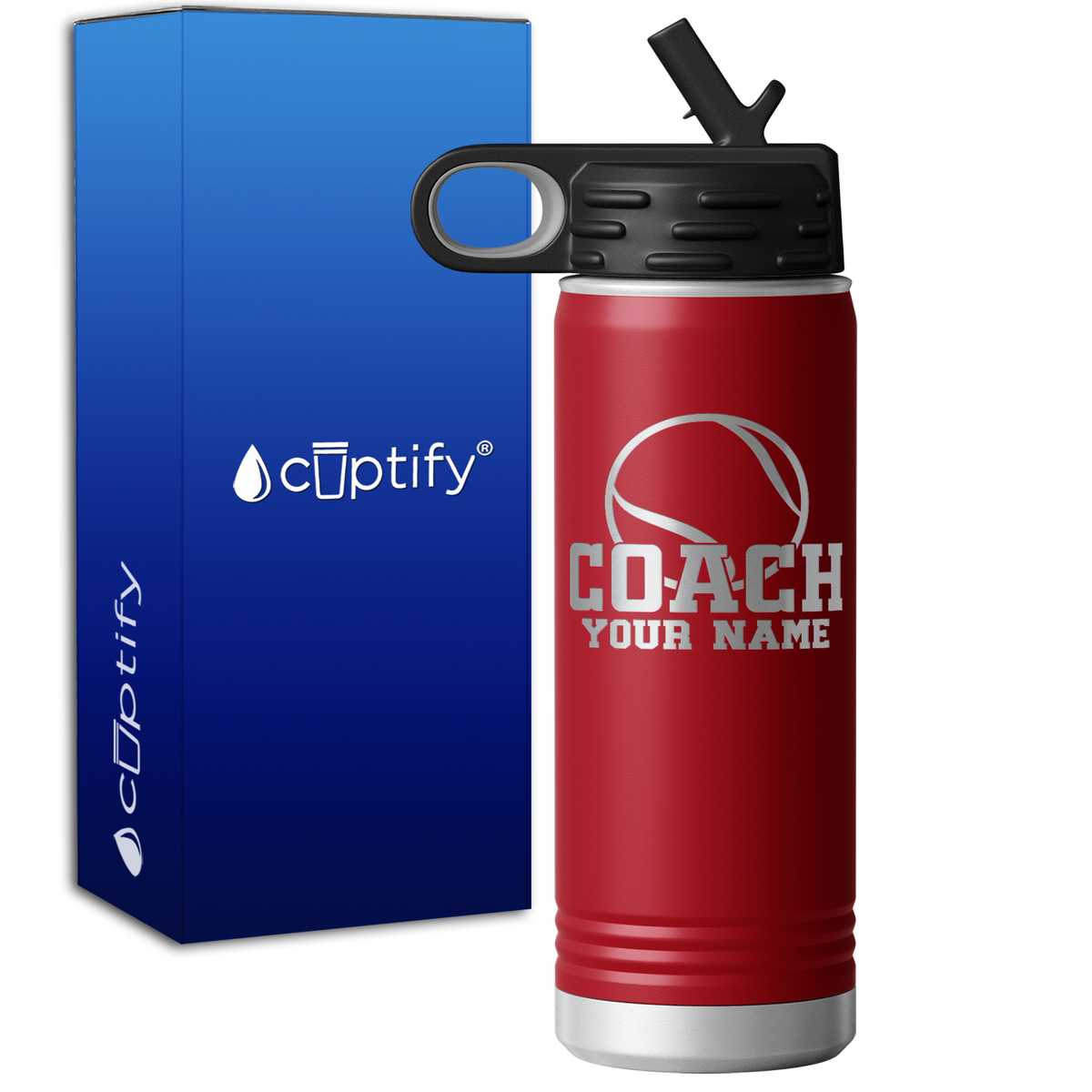 Personalized Tennis Coach 20oz Sport Water Bottle