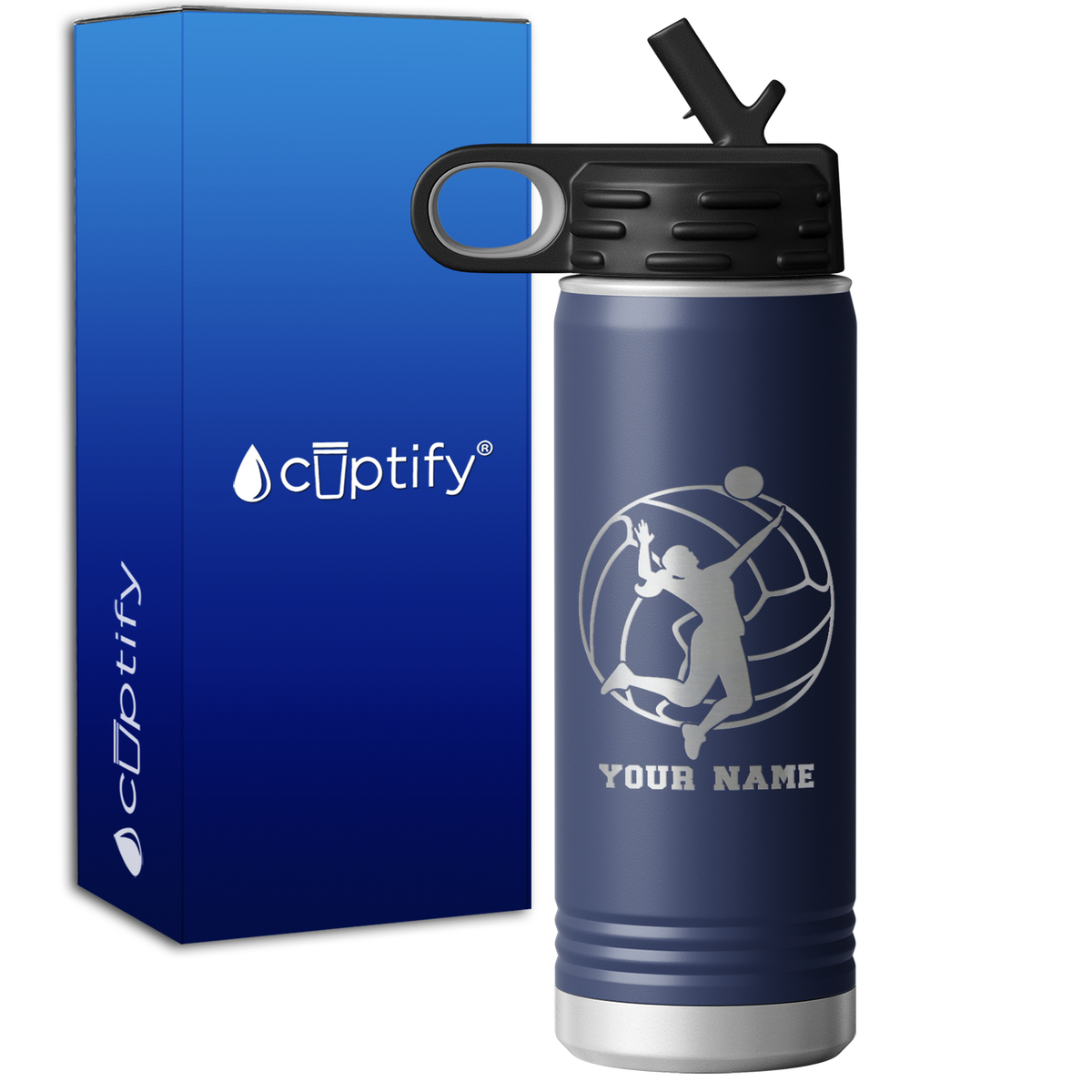 Personalized Volleyball Player 20oz Sport Water Bottle