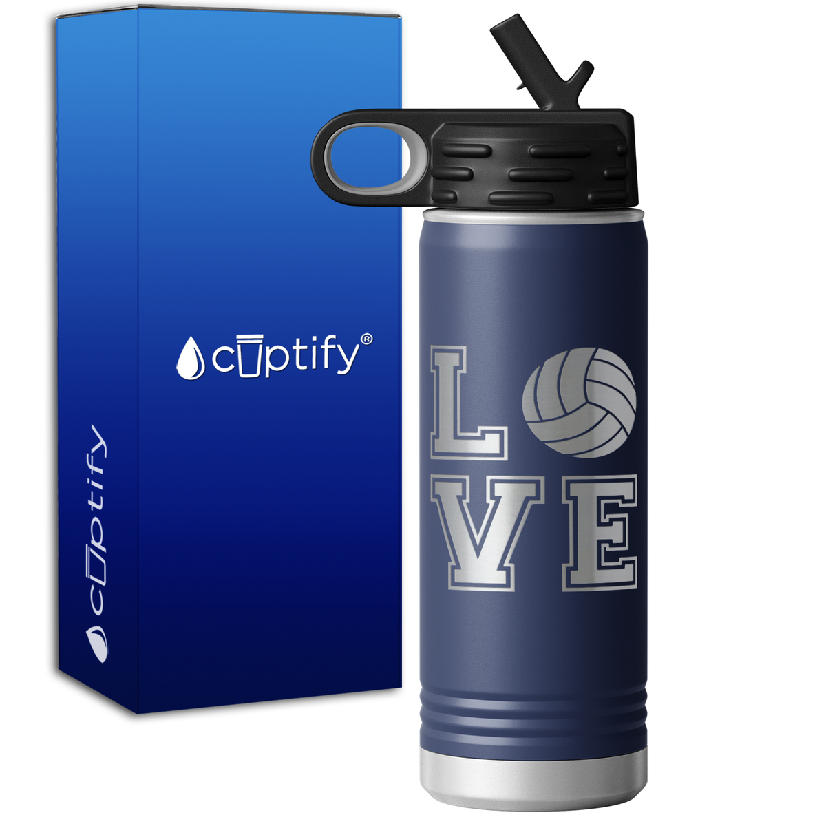 Volleyball Love 20oz Sport Water Bottle