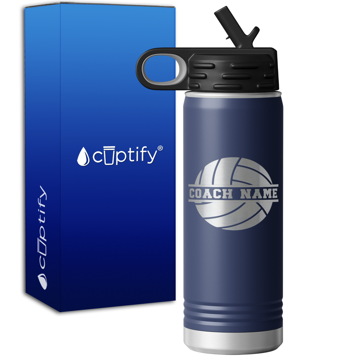 Personalized Volleyball Coach 20oz Sport Water Bottle