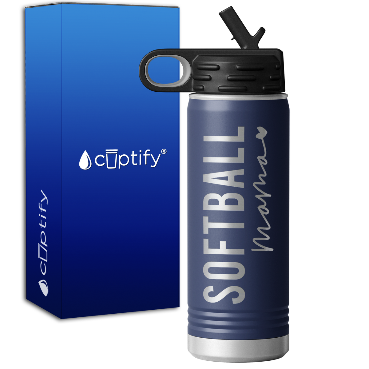 Softball Mama 20oz Sport Water Bottle