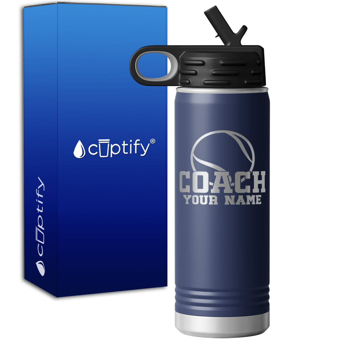 Personalized Tennis Coach 20oz Sport Water Bottle