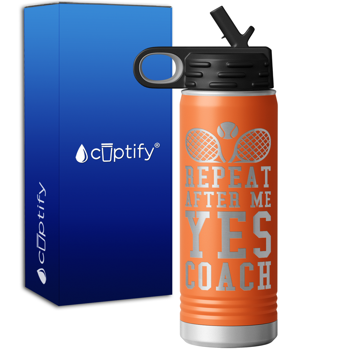 Repeat After Me Yes Coach 20oz Sport Water Bottle