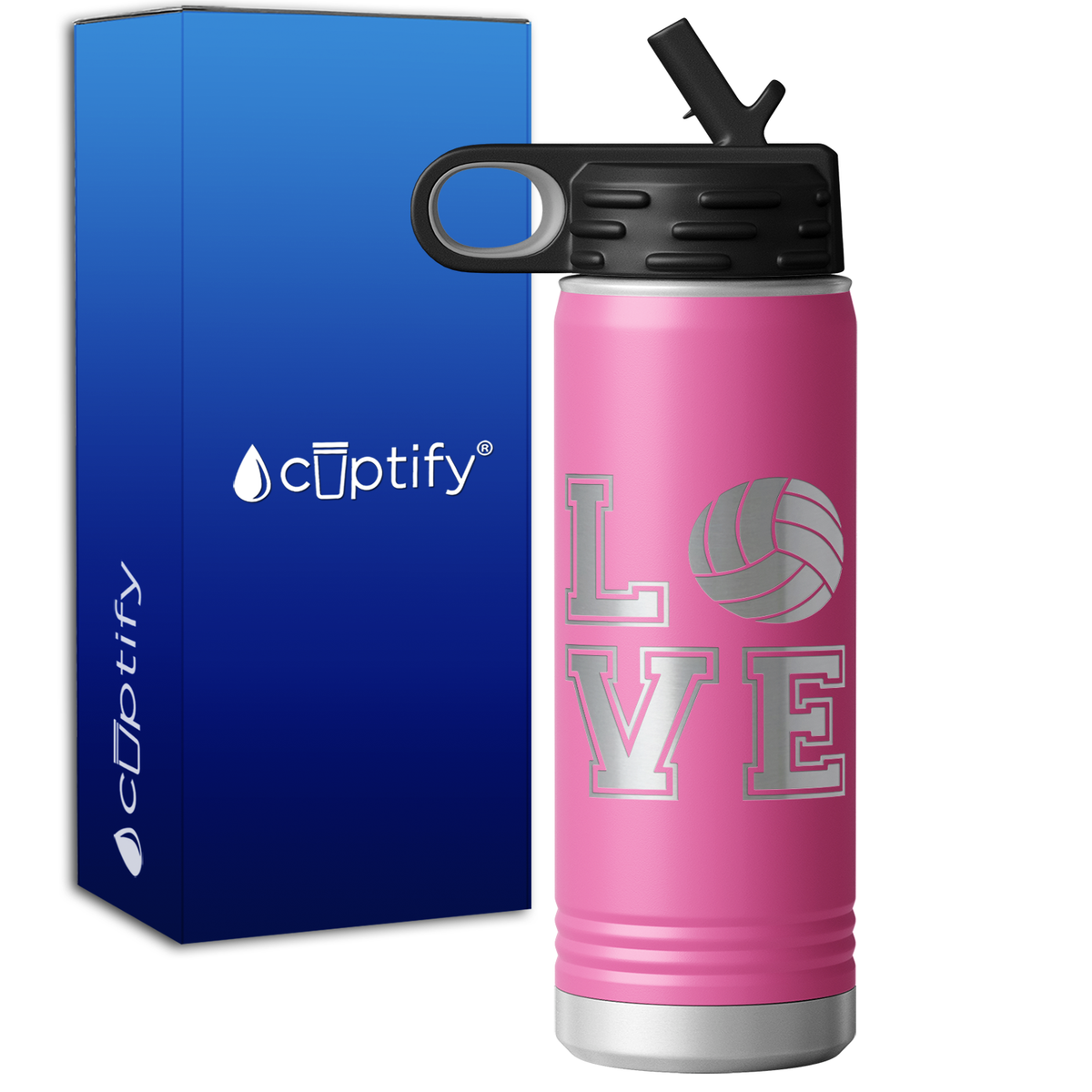 Volleyball Love 20oz Sport Water Bottle