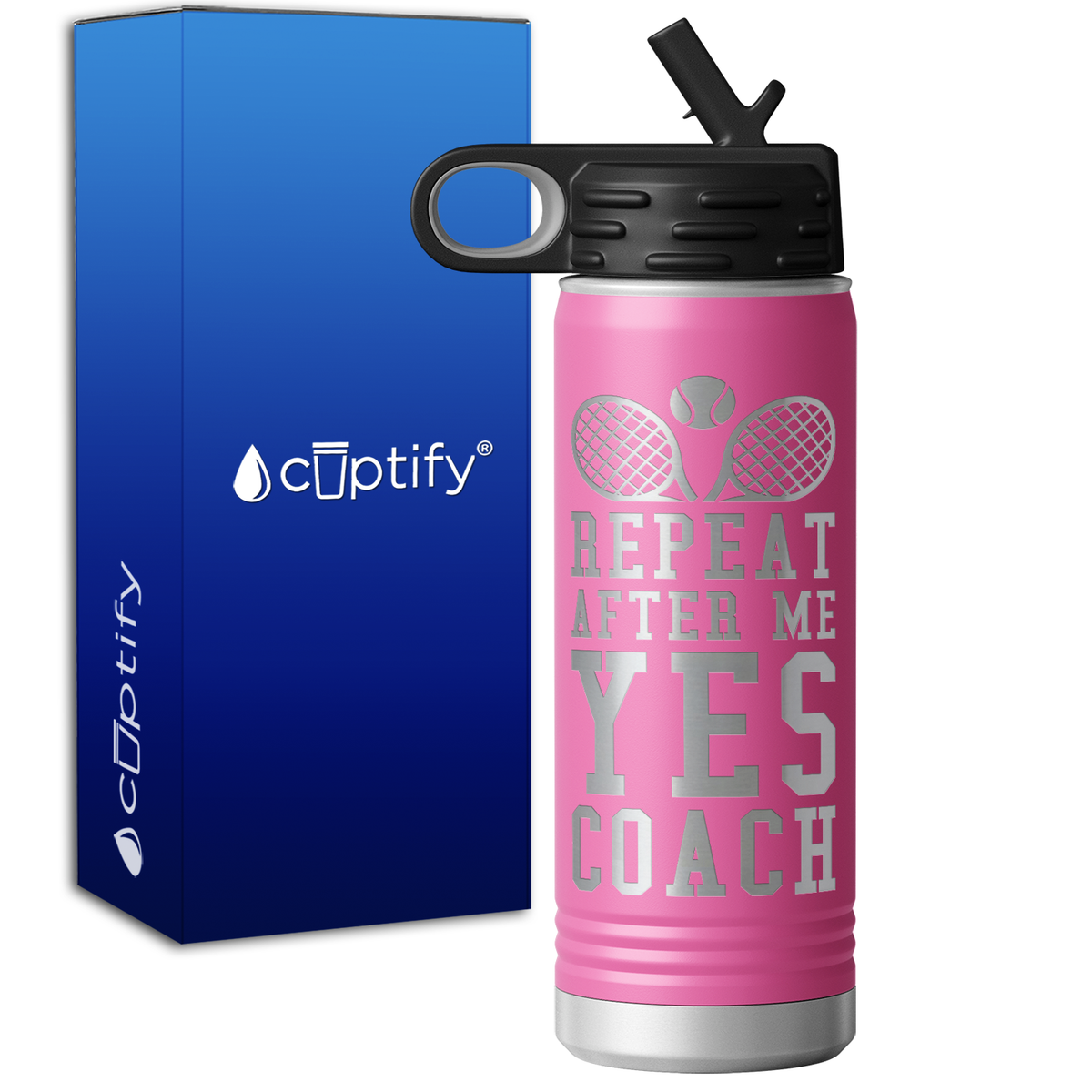 Repeat After Me Yes Coach 20oz Sport Water Bottle
