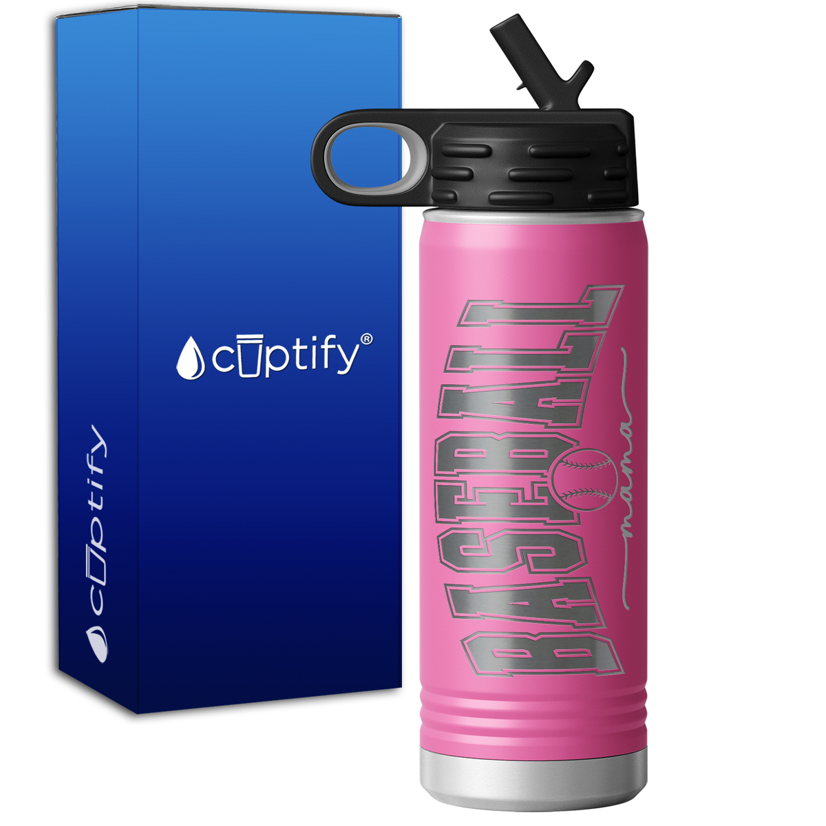 Baseball Mama 20oz Sport Water Bottle