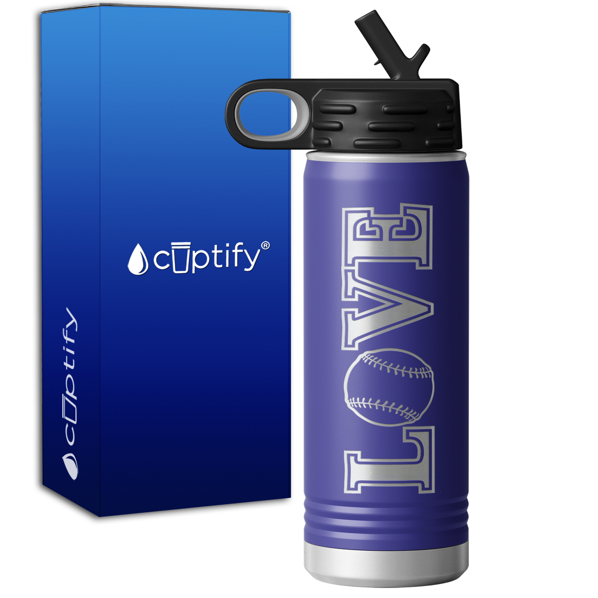 Baseball Love 20oz Sport Water Bottle
