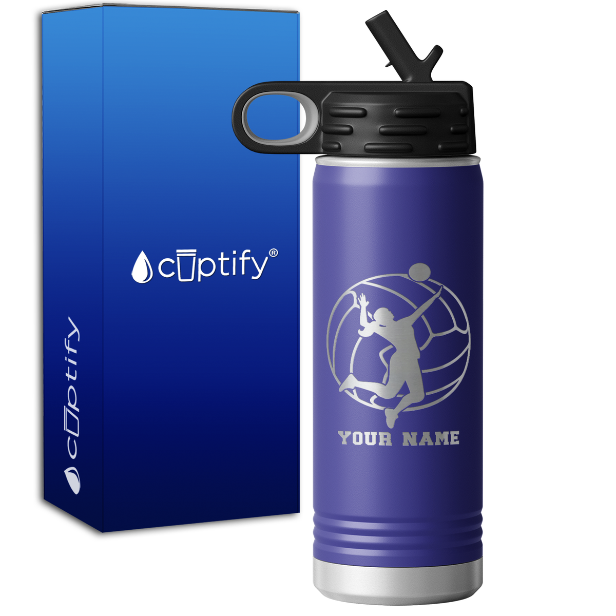 Personalized Volleyball Player 20oz Sport Water Bottle