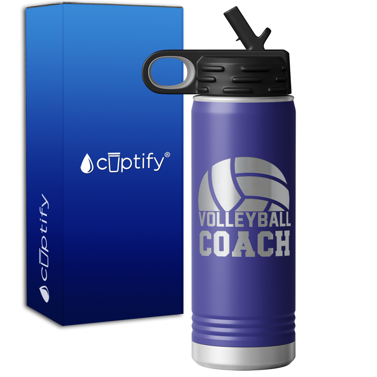 Volleyball Coach 20oz Sport Water Bottle