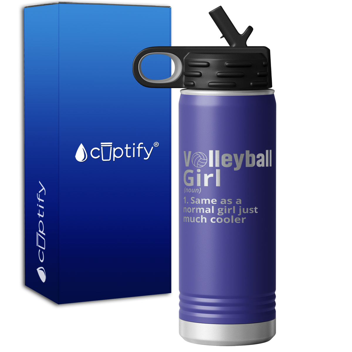Volleyball Girl Definition 20oz Sport Water Bottle
