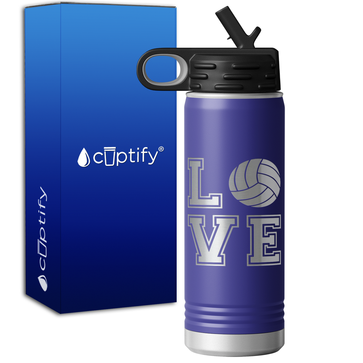 Volleyball Love 20oz Sport Water Bottle