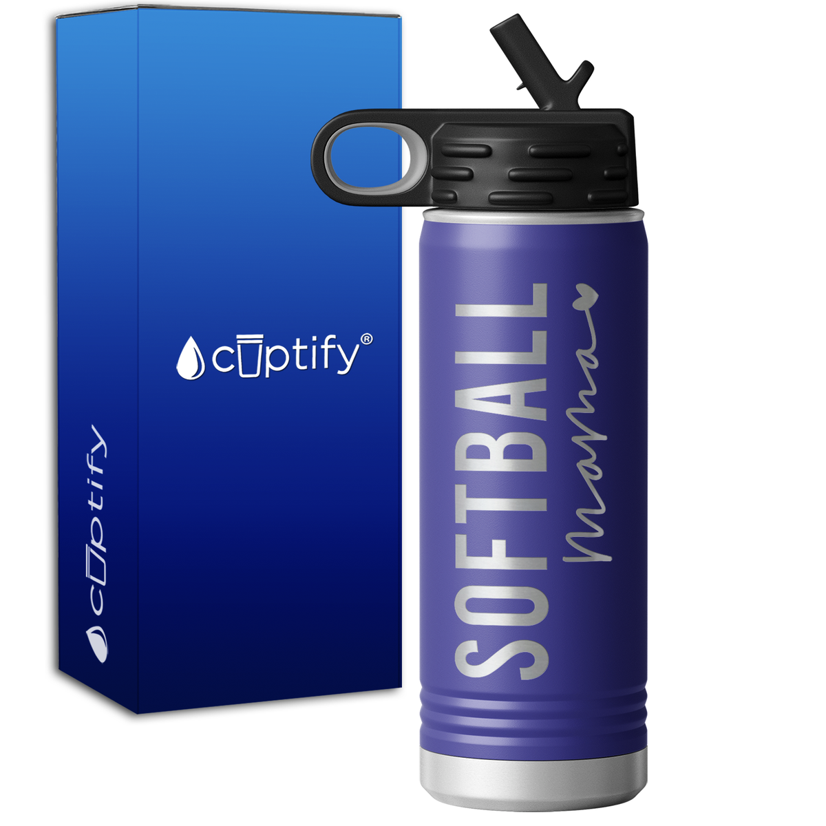 Softball Mama 20oz Sport Water Bottle