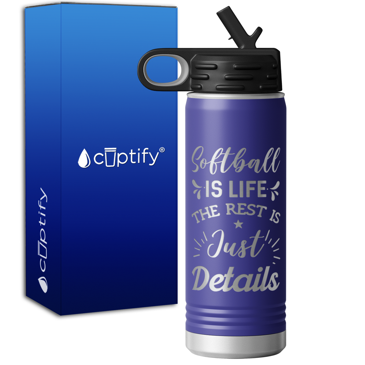 Softball is Life 20oz Sport Water Bottle