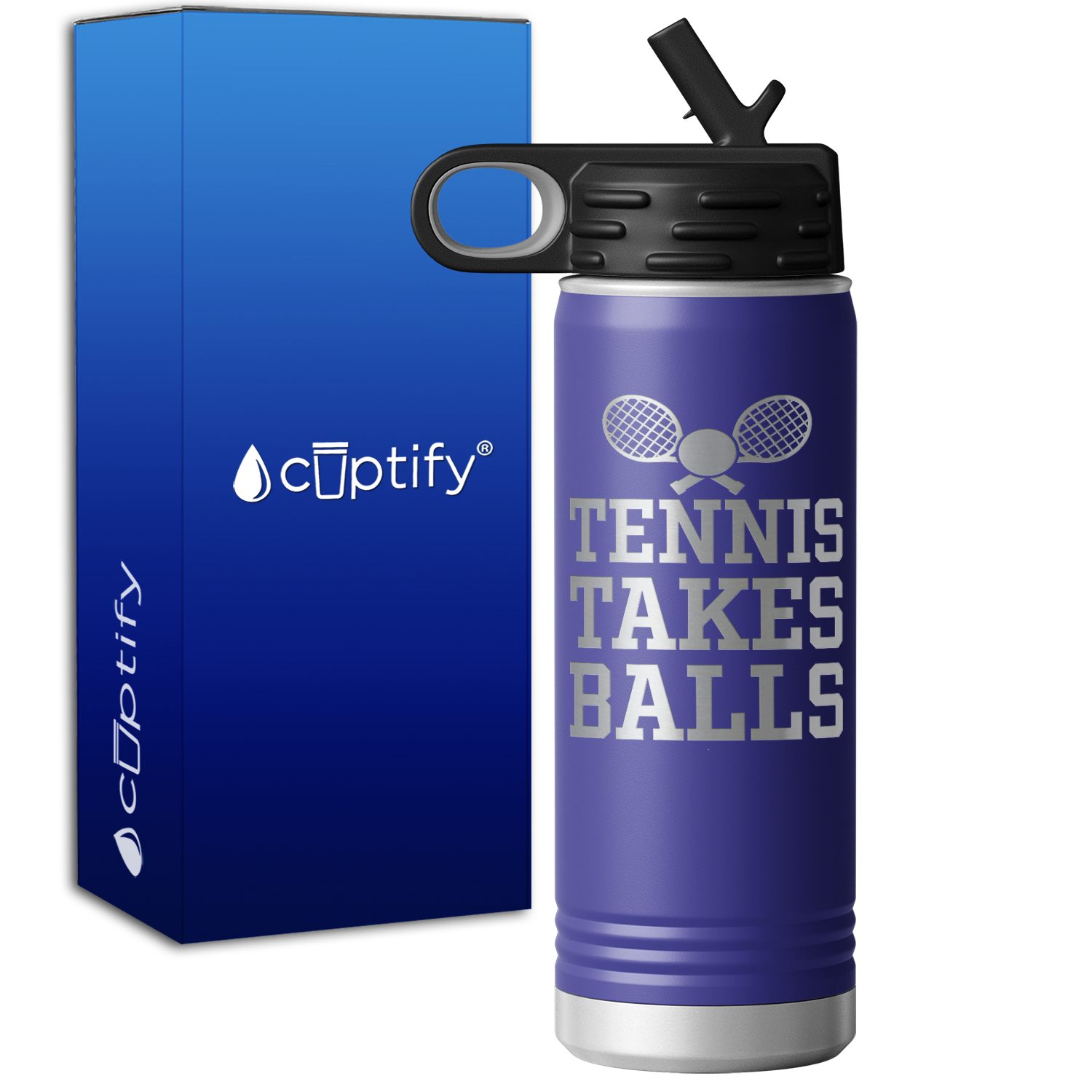 Tennis Takes Balls 20oz Sport Water Bottle