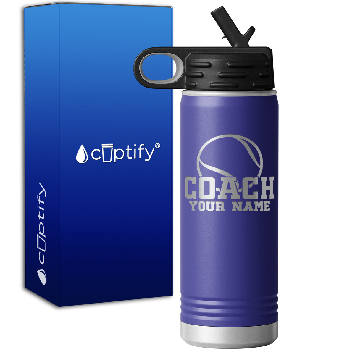 Personalized Tennis Coach 20oz Sport Water Bottle