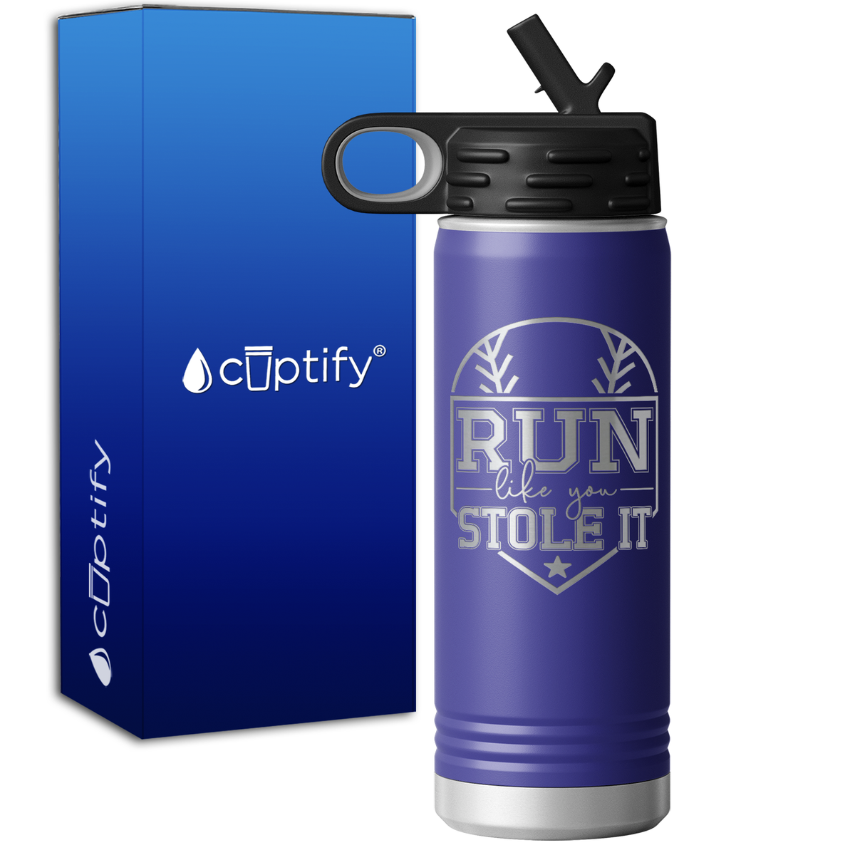 Run Like You Stole It 20oz Sport Water Bottle