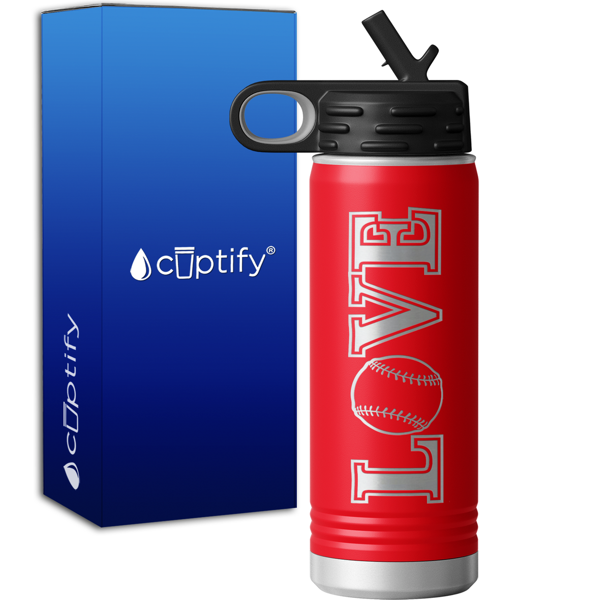 Baseball Love 20oz Sport Water Bottle