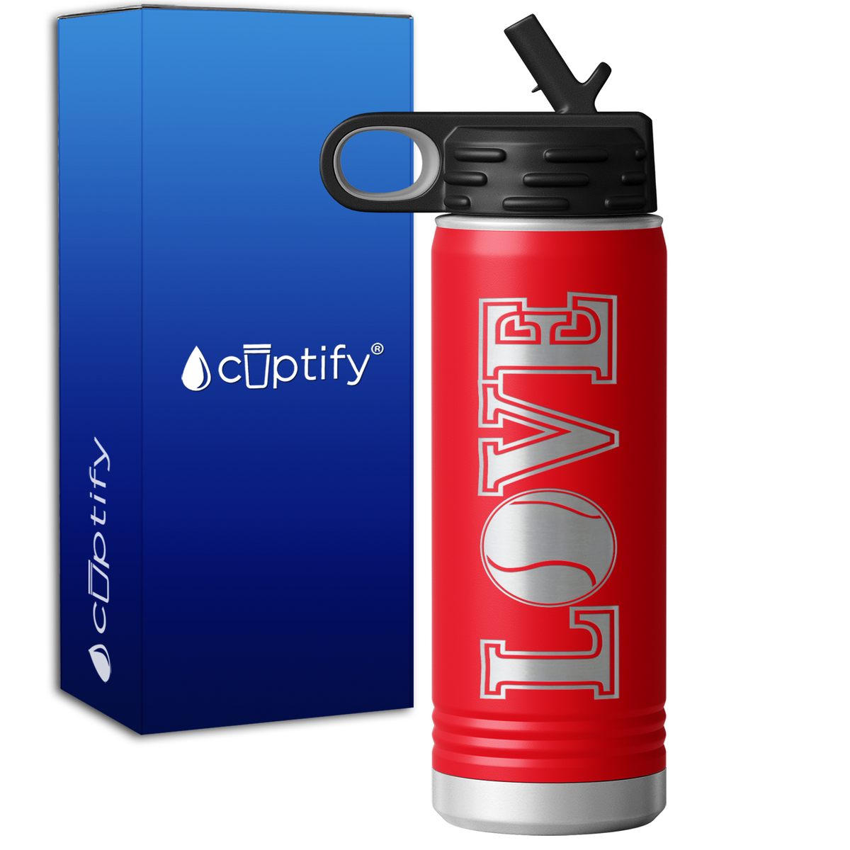 Tennis Love 20oz Sport Water Bottle