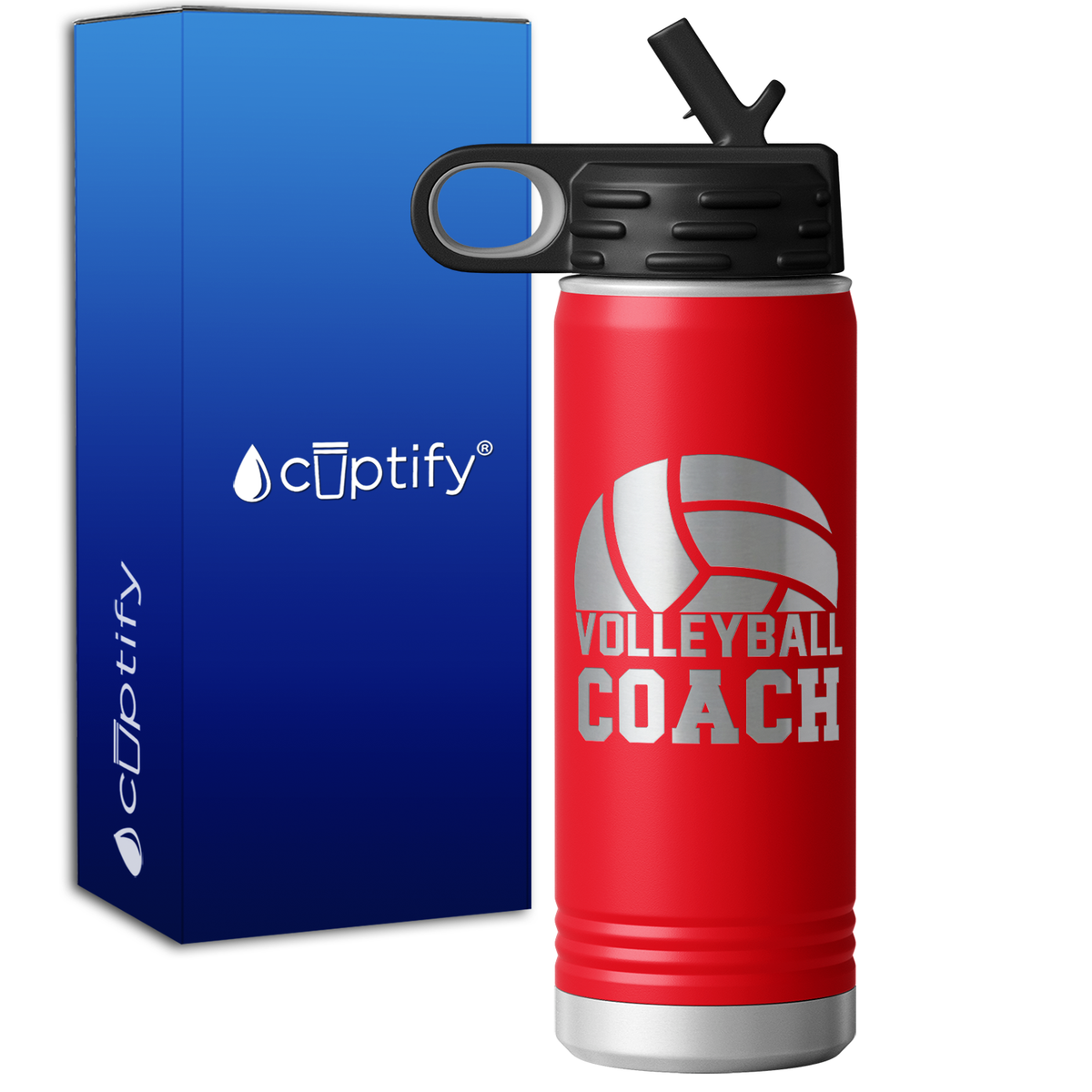Volleyball Coach 20oz Sport Water Bottle