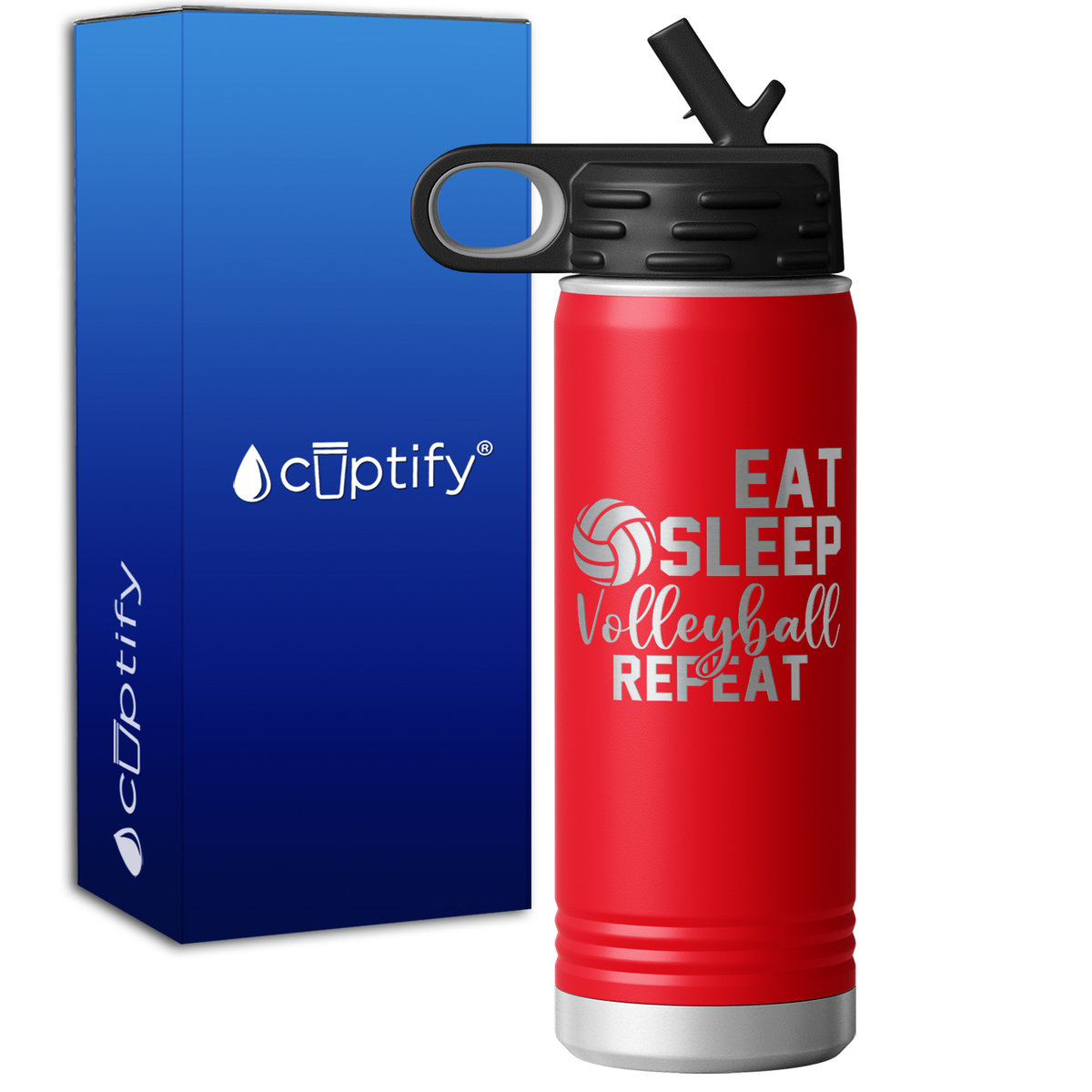 Eat Sleep Volleyball Repeat 20oz Sport Water Bottle