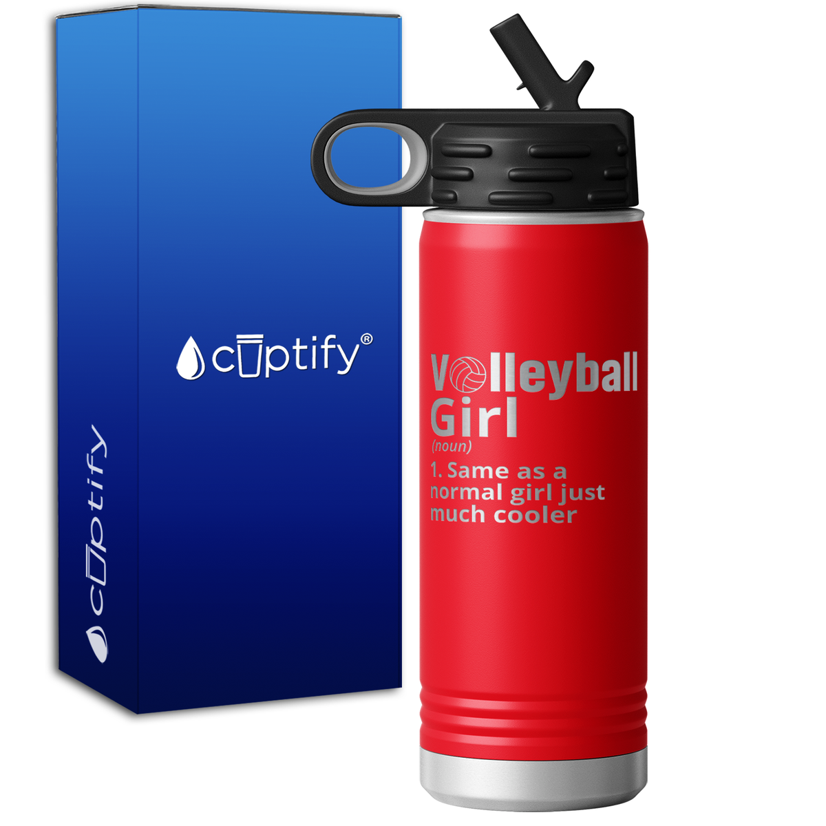 Volleyball Girl Definition 20oz Sport Water Bottle