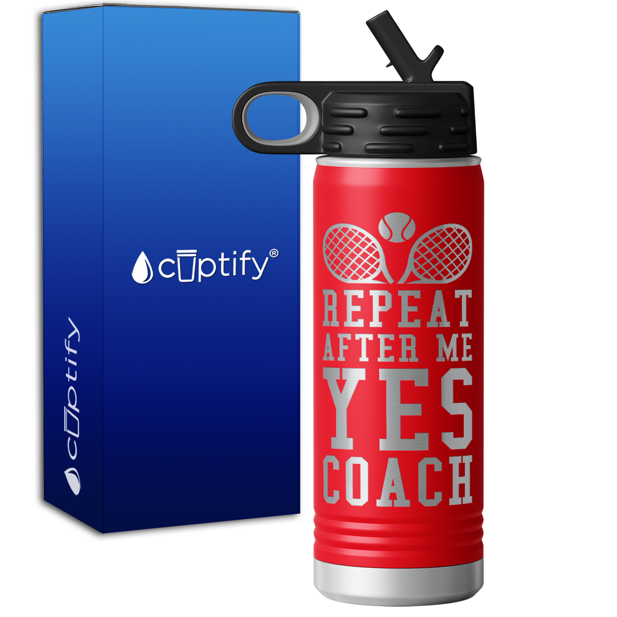 Repeat After Me Yes Coach 20oz Sport Water Bottle