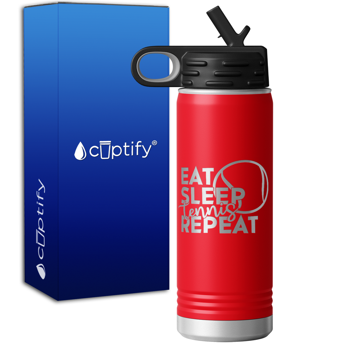 Eat Sleep Tennis Repeat 20oz Sport Water Bottle