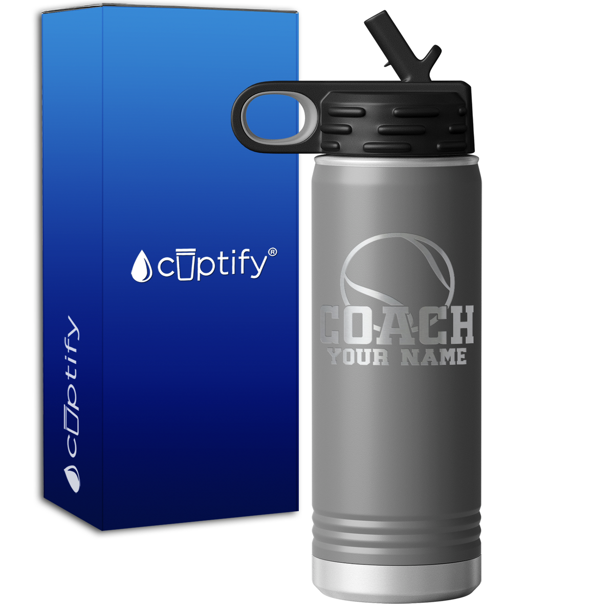 Personalized Tennis Coach 20oz Sport Water Bottle